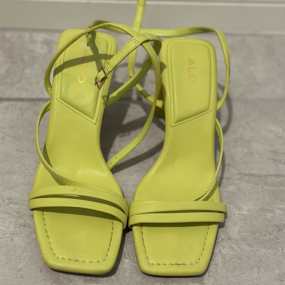 Aldo Vibrant Green Strappy Heels